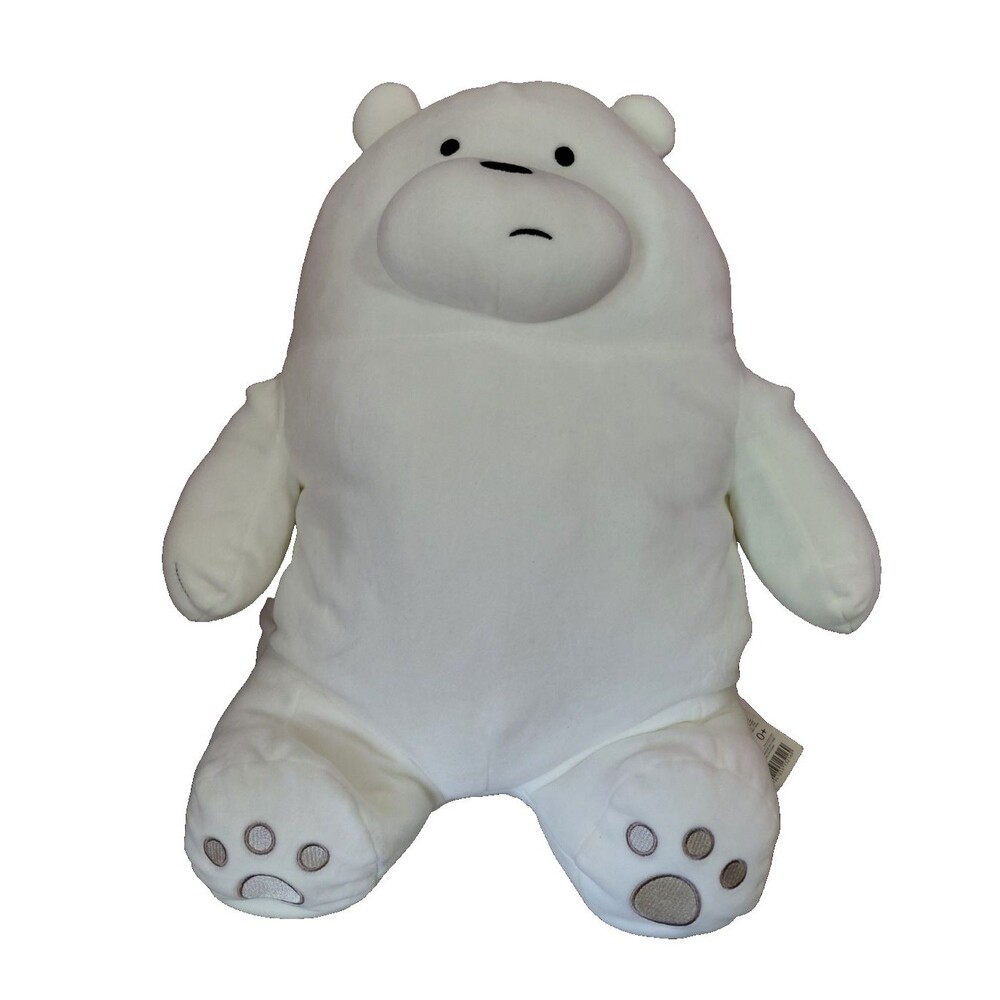 MINISO We Bare Bears White Ice Bear Plush Stuffed Animal Bear 16" Handwarmer
